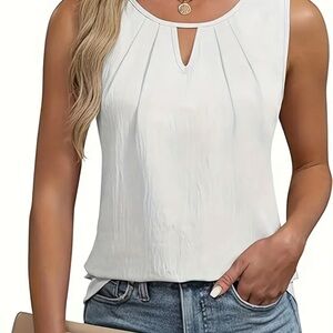 White Sleeveless Women's Top